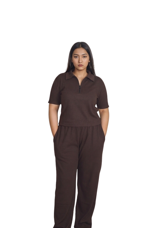 Zipper Chocolaty Thermal Shirt