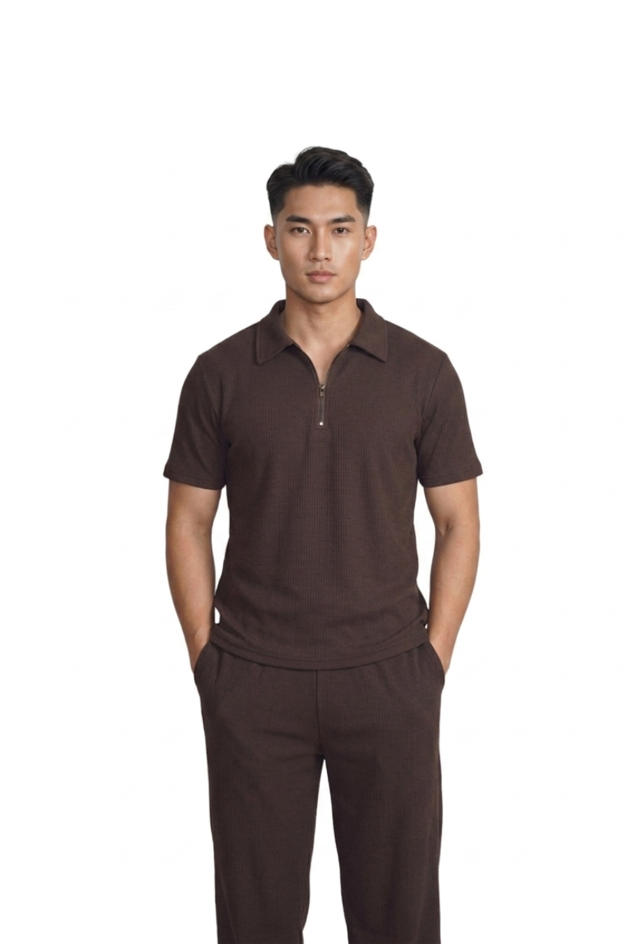 Zipper Chocolaty Thermal Shirt