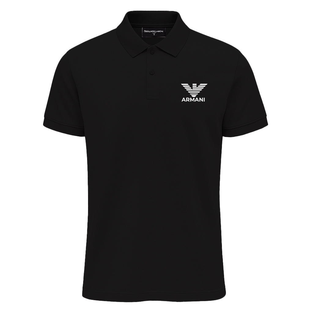 Emporio Armani Black Classic Polo Shirt for Men