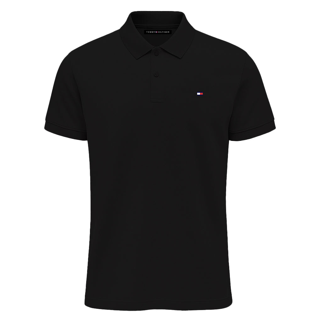 Tommy Hilfiger Men’s Classic Polo Shirt – Iconic Style, All-Day Comfort Black Color