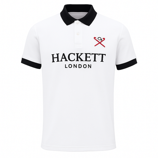 Hackett London Classic White Polo Shirt