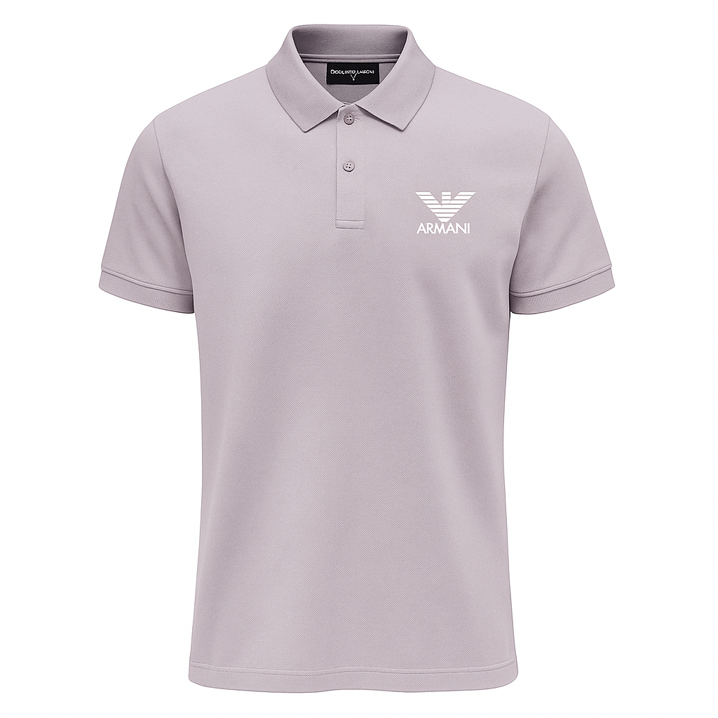 Emporio Armani Light Mauve Classic Polo Shirt for Men