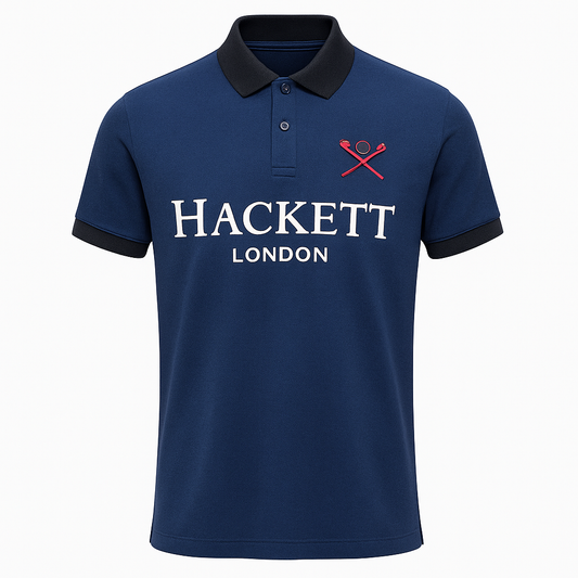 Hackett London Men's Classic Navy Polo Shirt