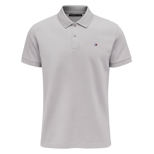 Tommy Hilfiger Men’s Classic Polo Shirt – Iconic Style, All-Day Comfort Grey Color