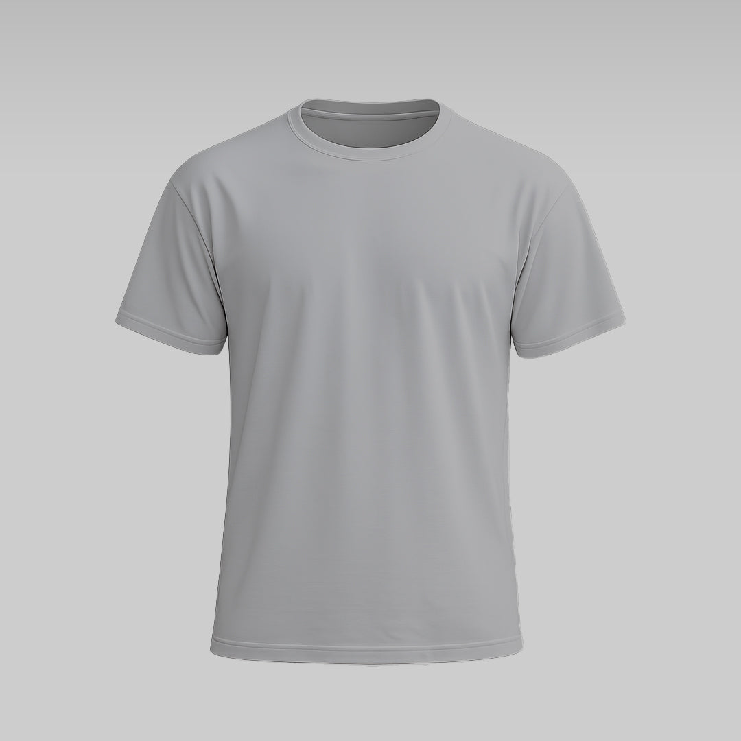 Drop Shoulder Basic Tee – Grey Color