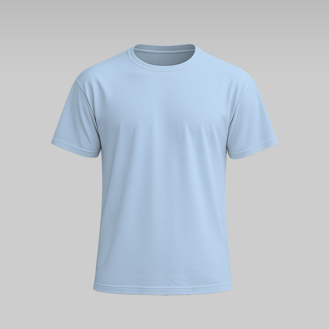 Drop Shoulder Basic Tee – Sky Blue