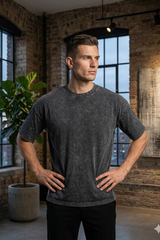 The "Aftershock" Acid-Wash Oversized Tee