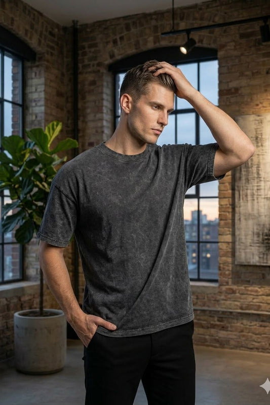 The "Aftershock" Acid-Wash Oversized Tee