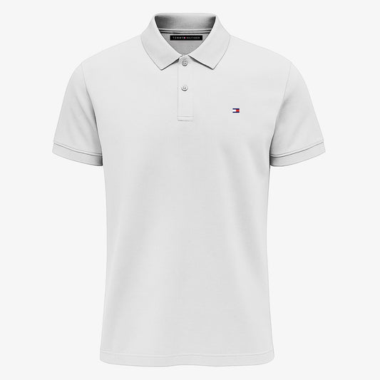 Tommy Hilfiger Men’s Classic Polo Shirt – Iconic Style, All-Day Comfort White Color