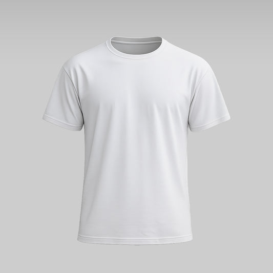 Drop Shoulder Basic Tee – White Color