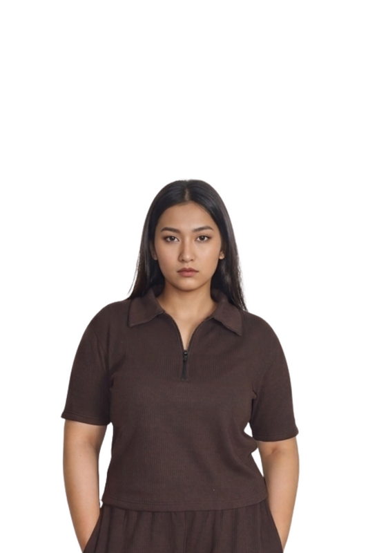 Zipper Chocolaty Thermal Shirt