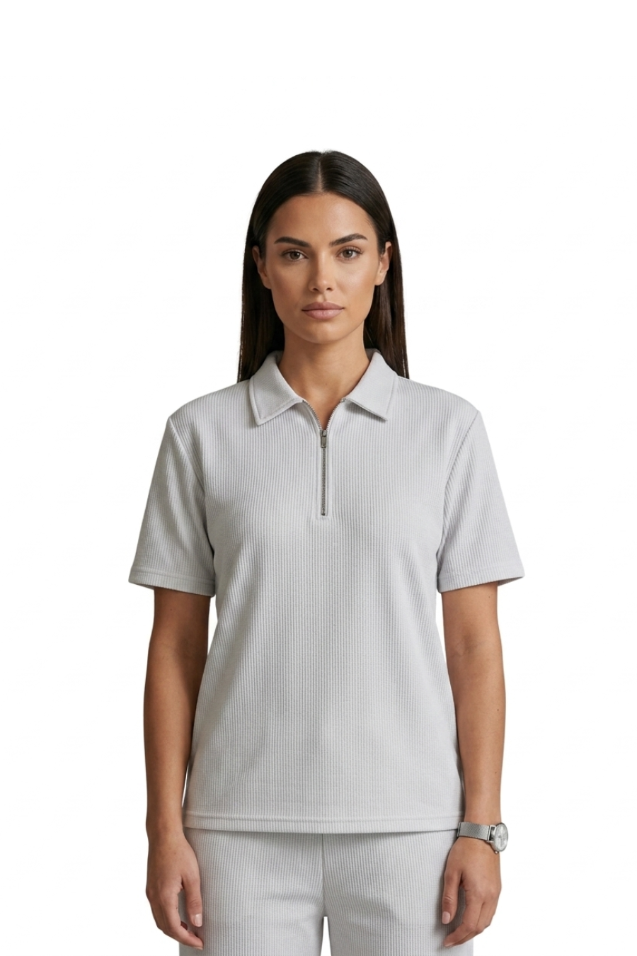 Rebel White Thermal Zipper